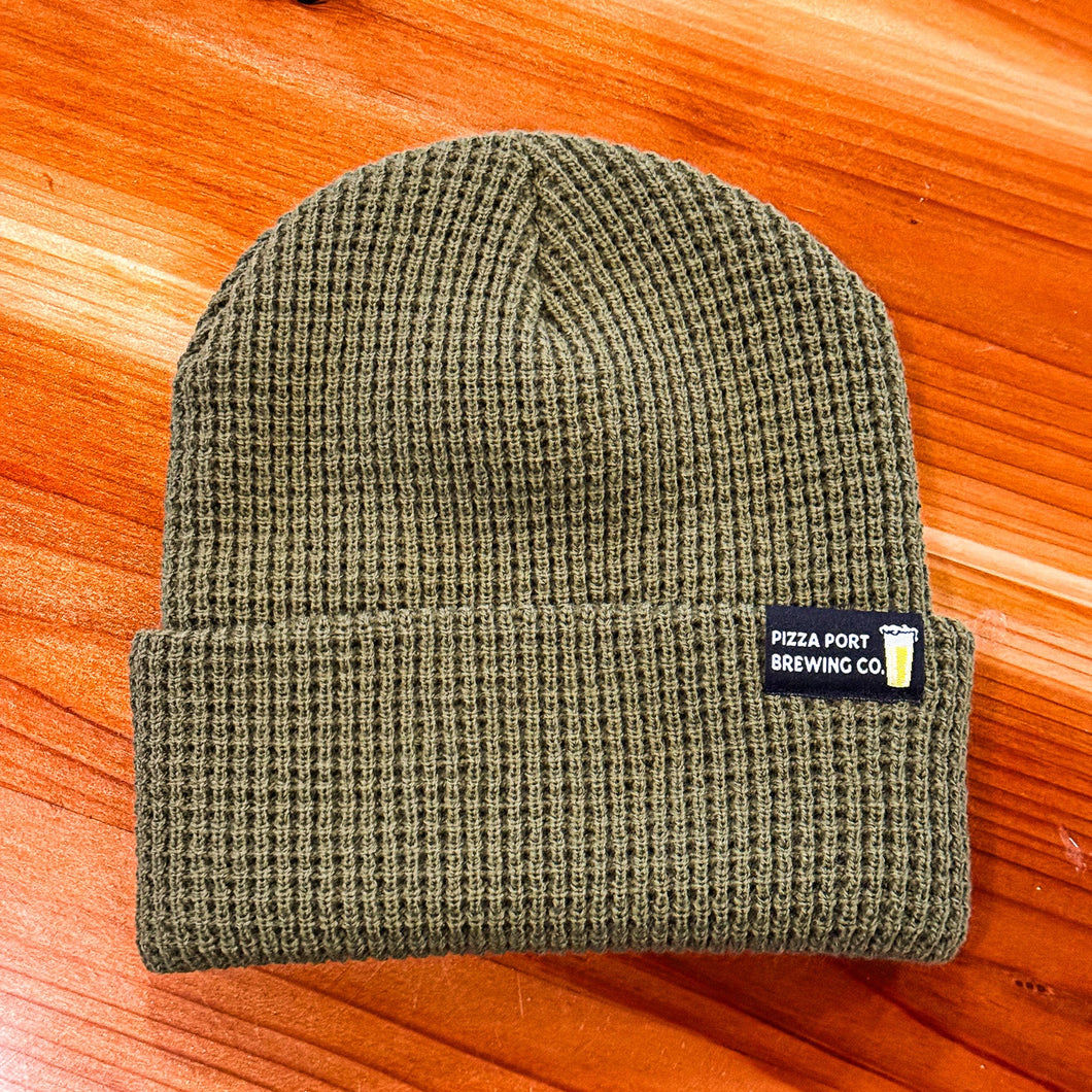 Pizza Port Waffle Beanie (Green)